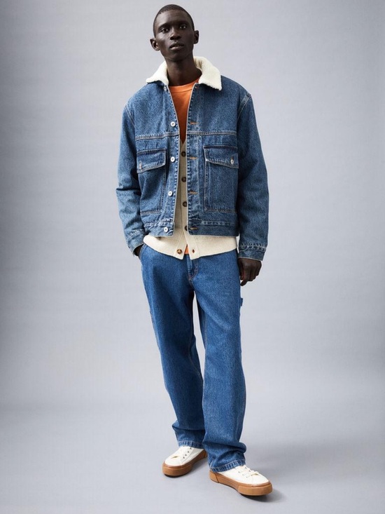 H&M Other - H&M Men’s Sherpa-Lined Denim Trucker Jacket